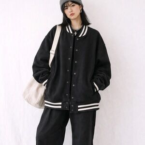 Vintage American Apparel Black and White Baseball Jacket
